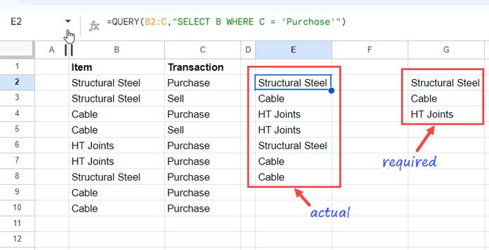 Return Unique Rows in Google Sheets Query: One Column