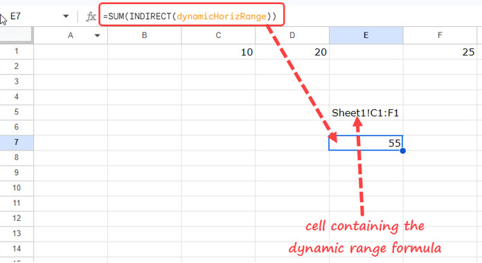 Using a Dynamic Named Range W.R.T. Row