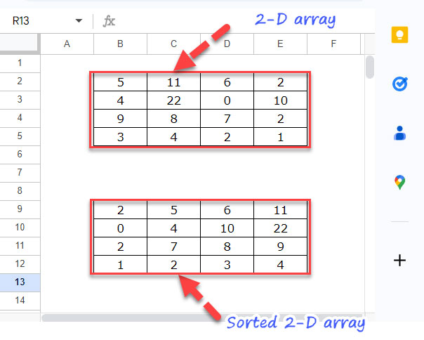 Row-Wise Sorting: Non-Array Formula