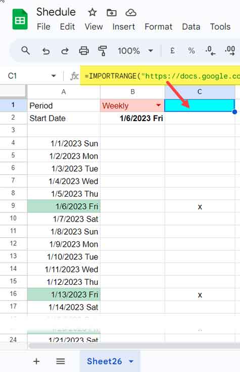How to hide a complex formula in Google Sheets by replacing it with imported values.