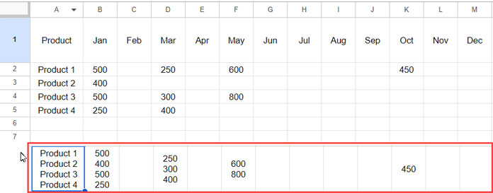 Anatomy of the FILTER formula that removes blank or empty columns in Google Sheets.