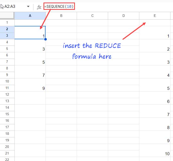 Reveal hidden values in merged cells in Google Sheets.