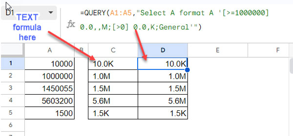 Format Numbers To Millions And Thousands In Google Sheets