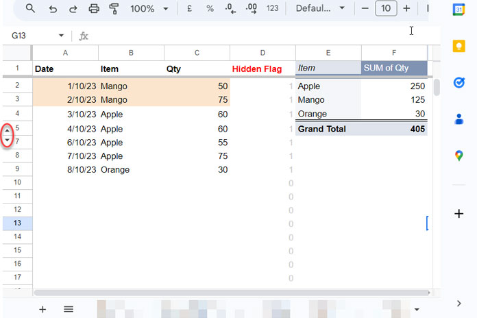 exclude-manually-hidden-rows-from-pivot-table-in-google-sheets