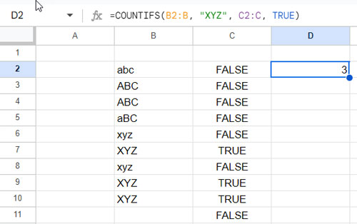 Using the EXACT Function to Convert a Case-Insensitive Formula to a Case-Sensitive Formula