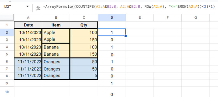 Running Count for Count Unique in QUERY