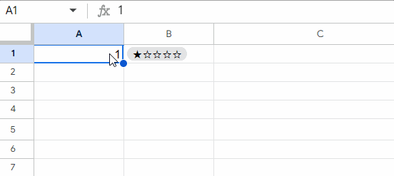 CHOOSE Function in Smart Chip-Based 5-Star Rating in Google Sheets