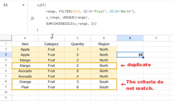 SUMUNIQUEIFS in Google Sheets (Workaround)- Remove Duplicate Rows
