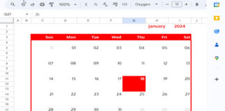 Google Sheets Calendar: Today + 2 Cells Highlighted - Featured