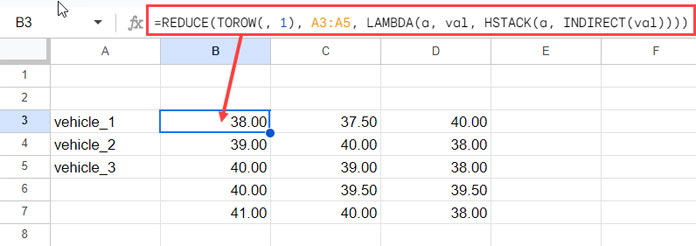 Using Multiple Named Ranges with INDIRECT from a list