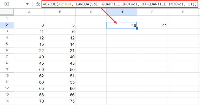 Calculating Interquartile Range (IQR) for Multiple Datasets in One Go