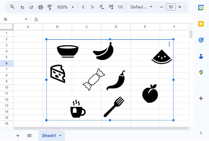 Multiple Images Copied and Pasted from Excel to Google Sheets