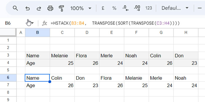 Sorting Data Horizontally and Appending Labels