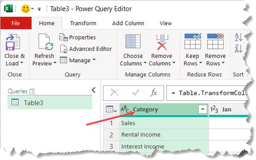 Right-click on the column to exclude from unpivoting in Power Query