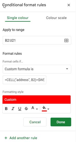 Highlight Rule for Random Task Assignment in Google Sheets