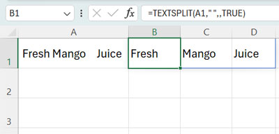 Excel Word Count Using COUNTA and TEXTSPLIT Functions