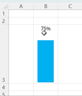 In-Cell Vertical Progress Bar in Excel