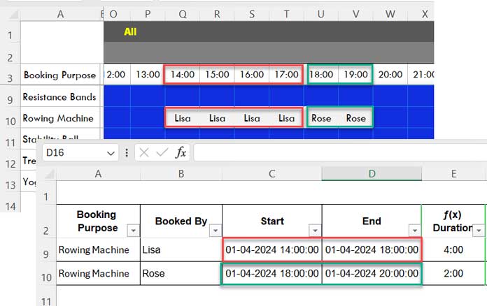 Entering Start and End Times Correctly in the Hourly Time Slot Booking Template in Excel