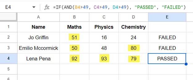 AND logical test before filtering