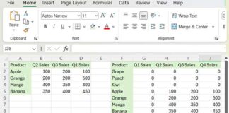 Adding rows or columns to a range in Excel