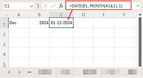 Excel: Convert Month Name and Year to Month Start Date