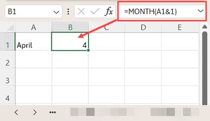 Excel: Convert Month Name to Month Number