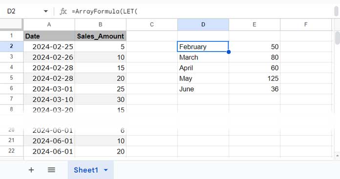 Sum by Month Excluding Zero Months