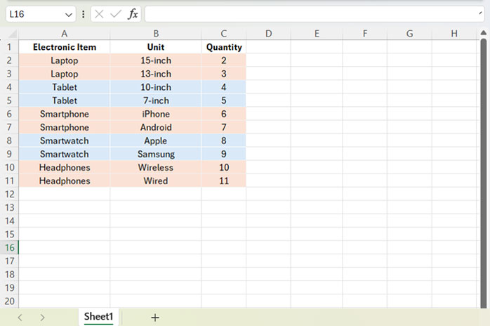 Conditional Formatting in Excel to Highlight Groups with Alternating Colors