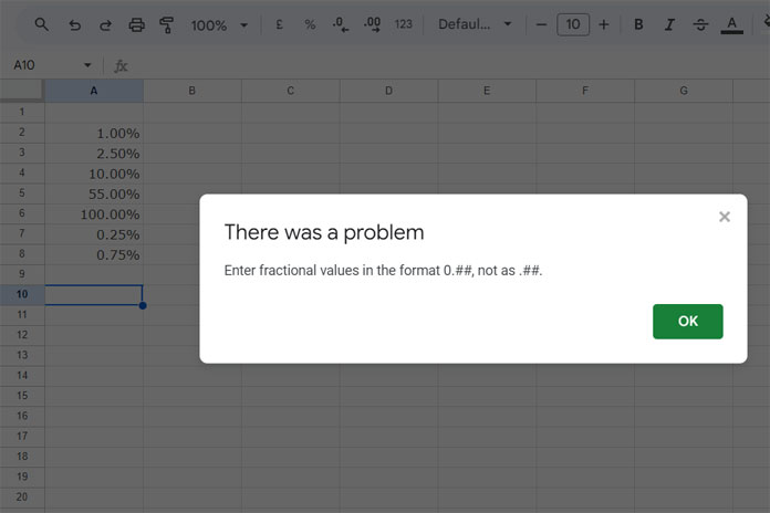 Testing the fix for fractional percentage formatting in Sheets