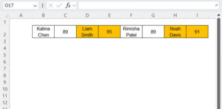 Highlighting parent and child columns in Excel