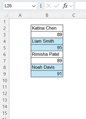 Highlighting parent and child rows in Excel