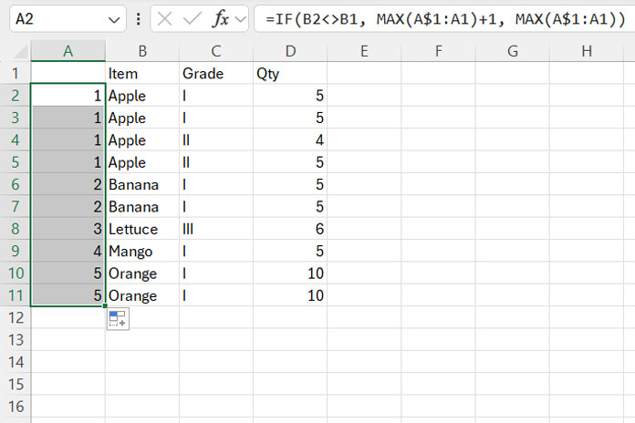 Numbering Groups with Identical Values