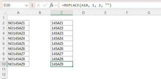 Replace the first two characters in Excel