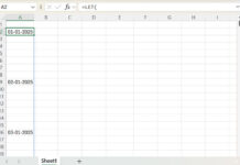 Creating a sequence of dates at every nth row in Excel