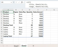 Excel: How to Insert Subtotals Using a Dynamic Array Formula