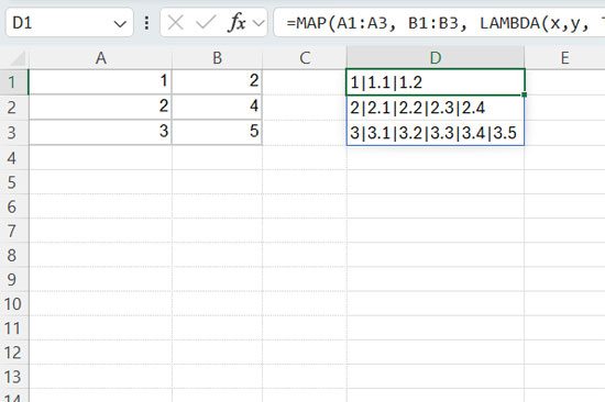 Applying MAP Lambda for Hierarchical Numbering Sequences in Excel