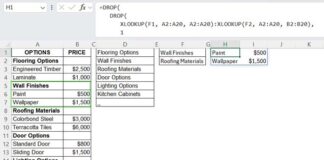 Example of extracting items under a category from the same column in Excel