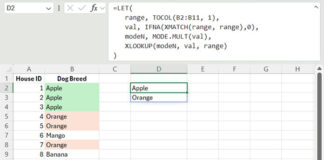 Using MODE.MULT to Find Most Frequent Text in Excel with Dynamic Array Formulas