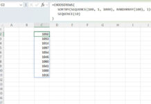 Generate unique random numbers with an Excel dynamic array formula