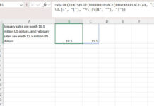 Example of Extracting All Numbers from Text in Excel Using Regex