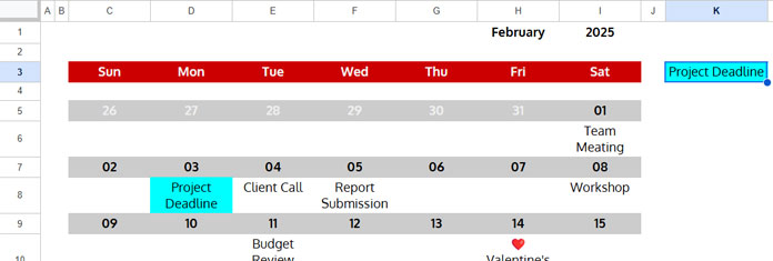 Filter Events for a Specific Day from a Calendar in Google Sheets