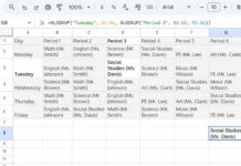 Example of Two-Way XLOOKUP in Google Sheets for Vertical and Horizontal Lookup