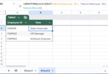 Using ARRAYFORMULA with XLOOKUP to apply lookup to entire structured column in Google Sheets