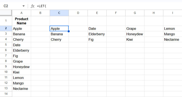 WRAPCOLS spaced columns in Google Sheets with empty columns between data groups