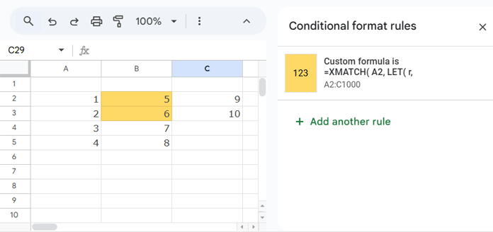 Multi-column dataset with median highlight and formatting panel visible