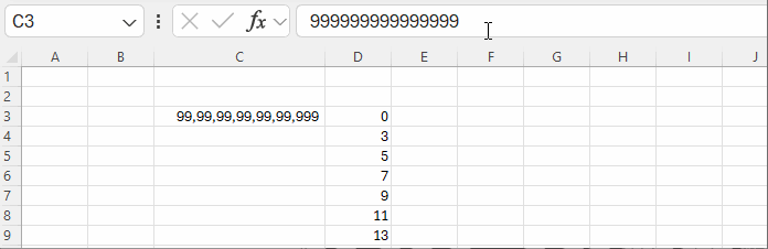 GIF showing the Indian digit-grouping array (0, 3, 5, 7…) dynamically resizing based on number length