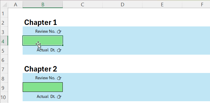 Enter start date in Excel Adaptive Study Planner