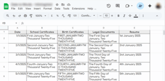 Date to words conversion in Google Sheets for certificates, legal documents, and resume
