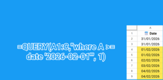 date logic in query function in google sheets