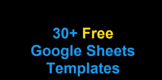 30+ Free Google Sheets Templates